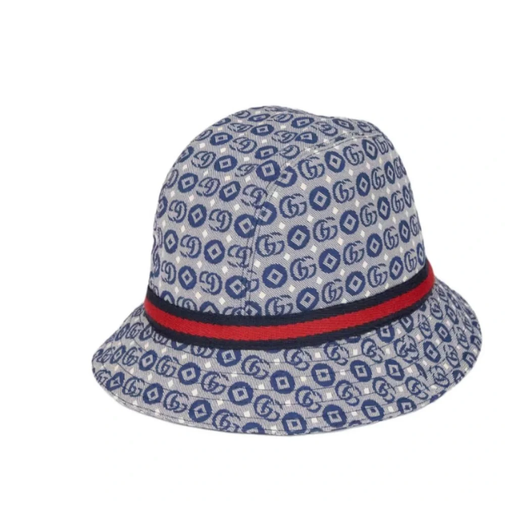 NWT GUCCI Kids All-Over GG-Pattern Sun Hat Sz XS / 50cm 💙🎈❤️